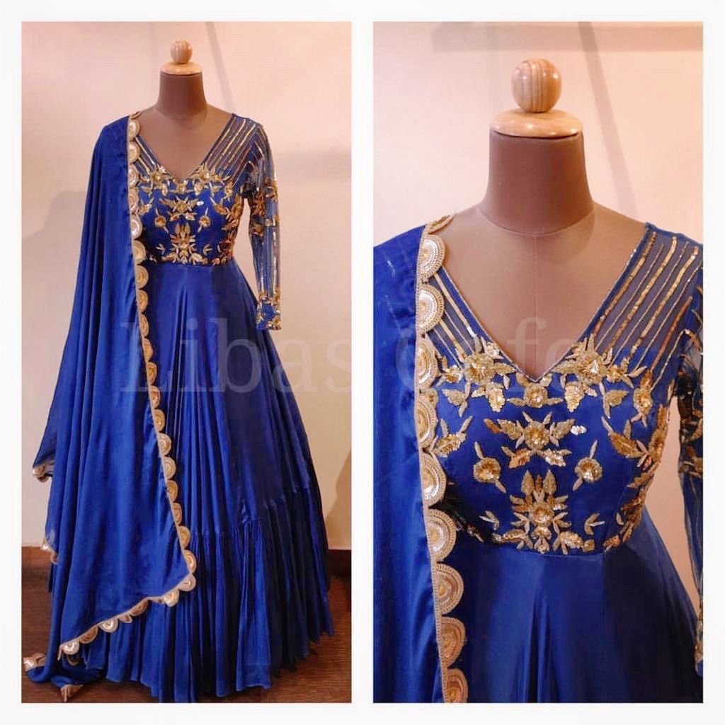 Royal Blue color Gown